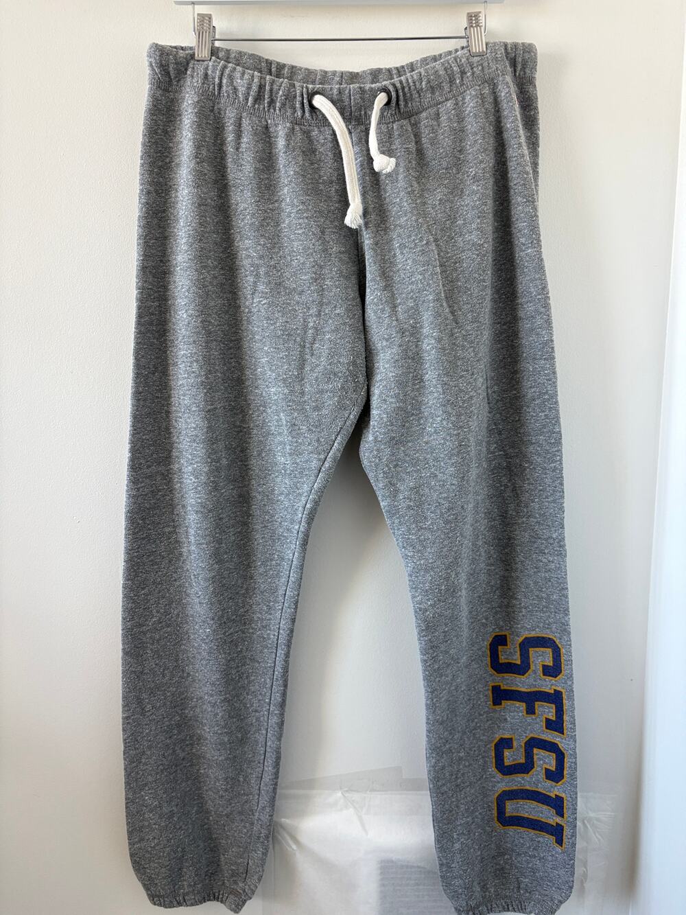 SFSU Cotton Heather Gray Sweat Pants Mens XL Drawstring Waist Cozy Collegiate